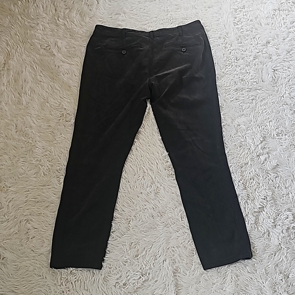 Anthropolgie black soft corduroy straight leg trouser dress pants - Picture 2 of 5